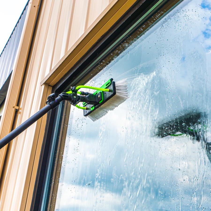 Window detail and finish step, cleaning sills and frames - Triton Window Cleaning Calgary